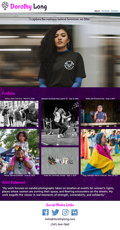 Single Web Page Design